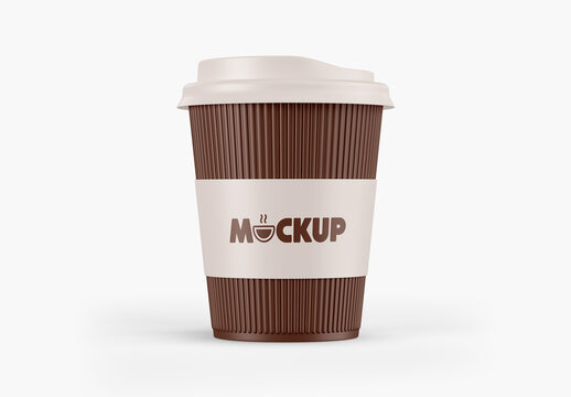 Cup with Label Mockup - Front View