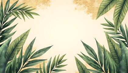 Obraz premium leaves frame and background wallpaper 