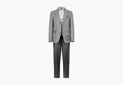 Man Business Suit Mockup - Front View