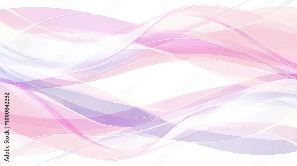 Poster abstract fluid art background featuring soft shades of pink with elegant waves and translucent layer
