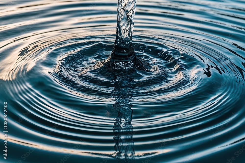 Poster dynamic water flow background with fresh ripples and refreshing liquid texture