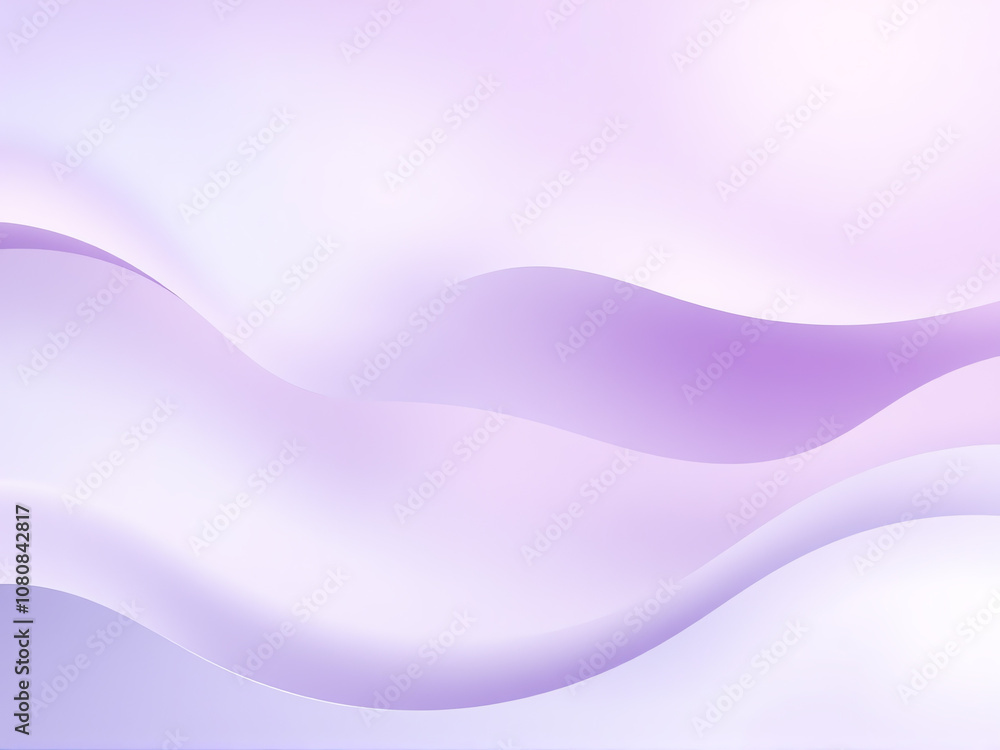 Poster soft lavender waves create a tranquil background with gentle curves and smooth gradients, perfect fo