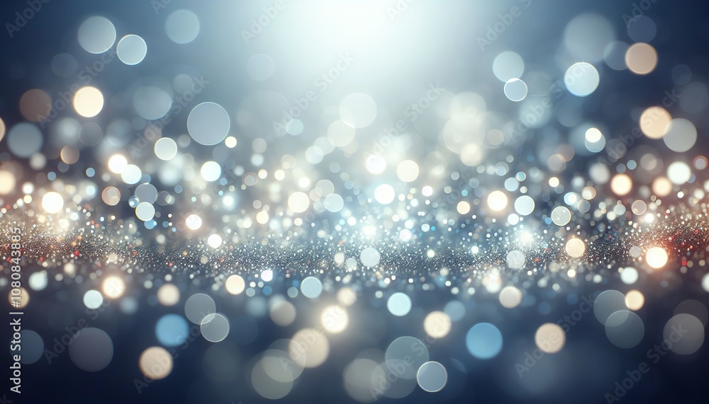 Poster a shimmering background with soft bokeh lights creating a magical atmosphere suitable for celebratio