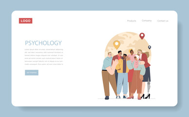 psychology. Flat Vector Illustration
