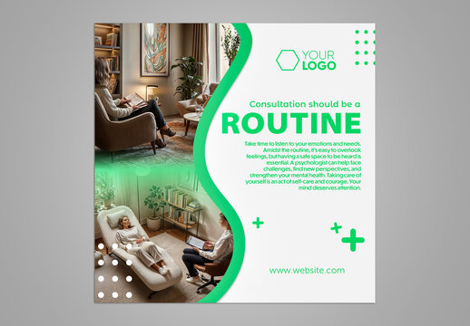 Social Media Template Mental Health generative ai