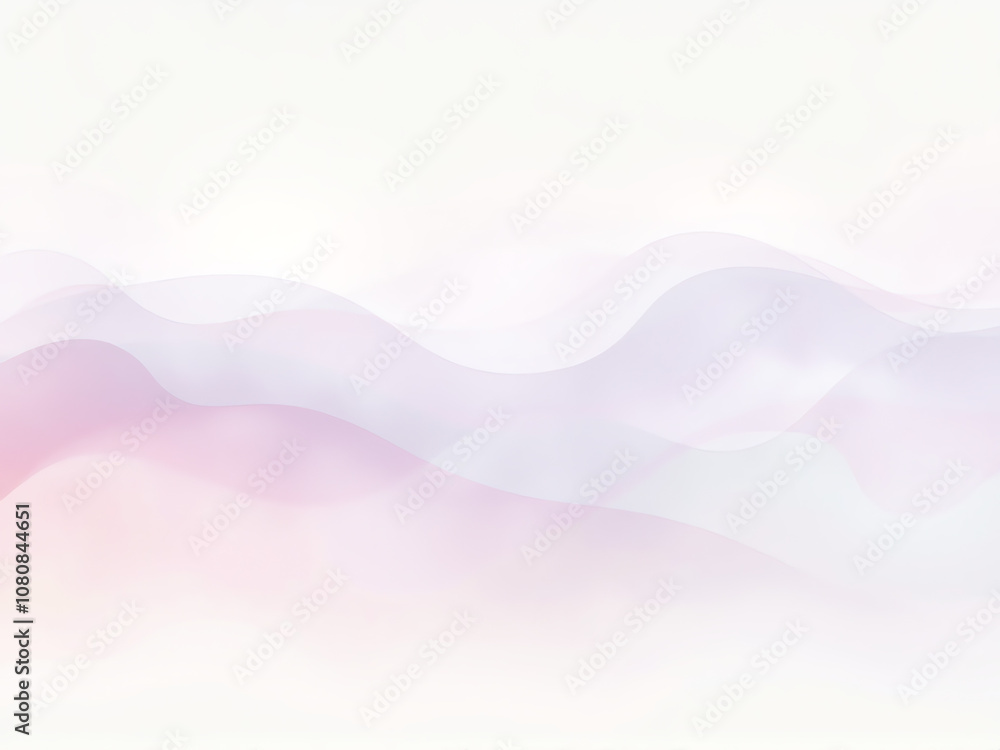 Poster soft pastel abstract waves in gentle gradients create a calming atmosphere for relaxation and creati