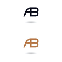 letter ba or ab logo icon design vector design template inspiration

