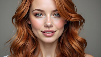 Fototapeta premium a beautiful adult woman with red hair