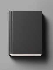 Fototapeta premium book mockup, grey backgrounds, handheld, minimalist outlines, captivating, top view.