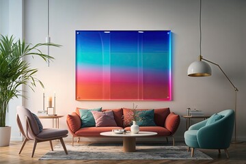 Dynamic 3D Gradient Acrylic Surface Art Illustration