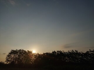 Fototapeta premium bright evening sky with abstract clouds. blue sky