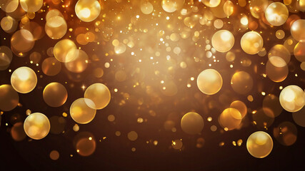 Golden Sparkling Bokeh Background for Festive Events