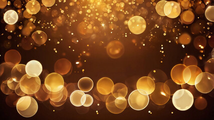 Golden Sparkling Bokeh Background for Festive Events