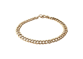gold necklace isolated on transparent background