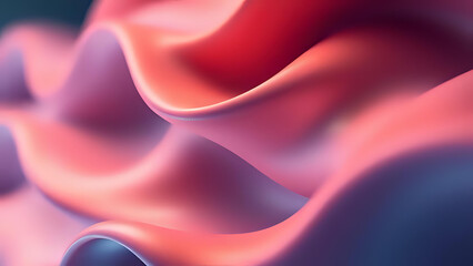Obraz premium 3d render wavy cramic light soft waving background. Ai generated image