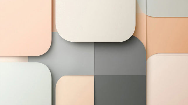Abstrakter Hintergrund in sanften Beige- und Graut&ouml;nen &ndash; Geometrische Formen und weiche Farb&uuml;berg&auml;nge