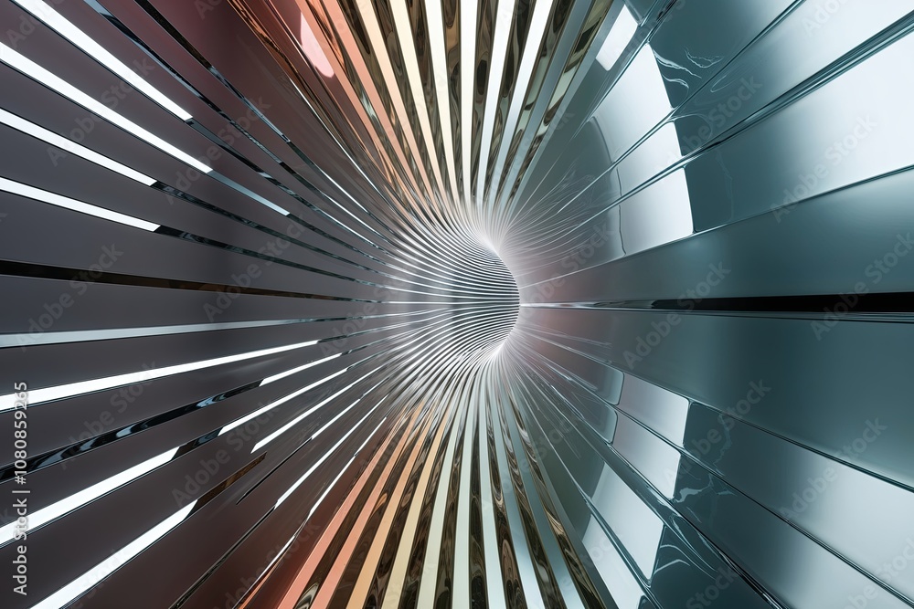 Poster three dimensional gradient glass background with optical patterns and minimalist color palette
