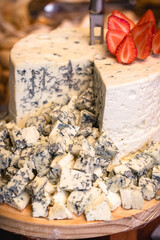aged gorgonzola cheese, party appetizer, food served at social events and weddings, cheese board