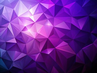 Vibrant Polygonal Abstract Design Featuring Intricate Geometric Forms in Shades of Purple for Modern Book Cover or Web Background