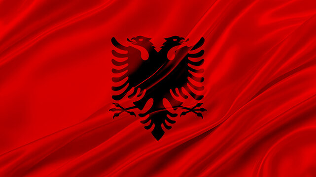 albanian flag for national Day or Independence Day of albania