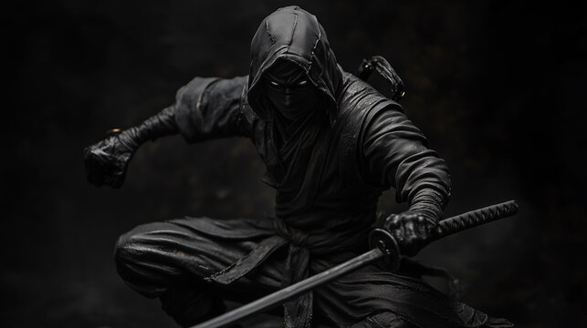 dark ninja shadow artwork