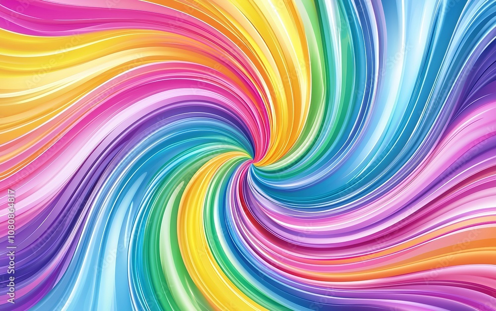 Poster swirling colorful patterns create a vibrant and dynamic abstract design with flowing lines and brigh