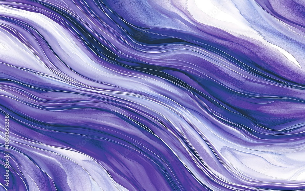 Poster abstract swirl of purple and white colors creating a mesmerizing flowing pattern in a digital design