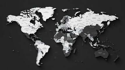 World Map with Country Names