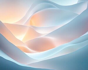 Soft fluid waves blending pastel colors.