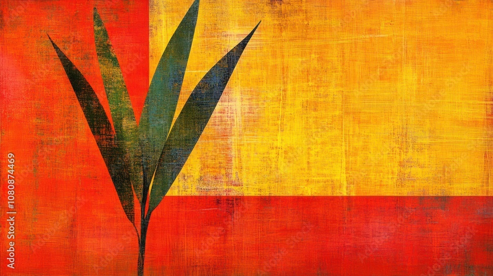 Poster abstract colorful background featuring vibrant red, yellow, and green elements creating an artistic 