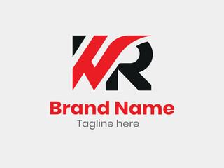 letter WR logo design vector template design