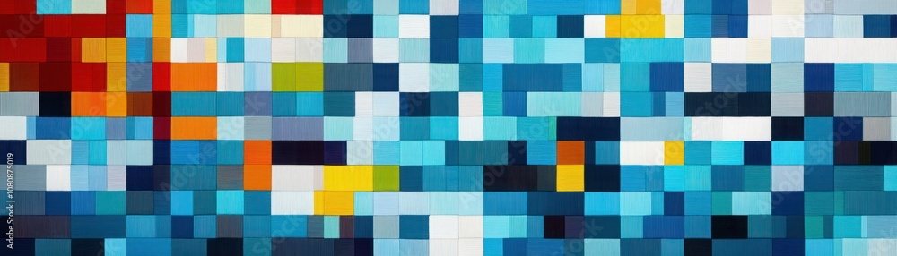 Poster vibrant abstract mosaic pattern with a spectacular blend of colors and geometric shapes perfect for 