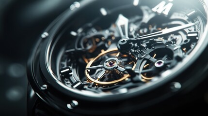 Close Up of a Watch Mechanism