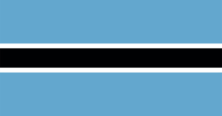 Fototapeta premium Botswana Flag Illustration