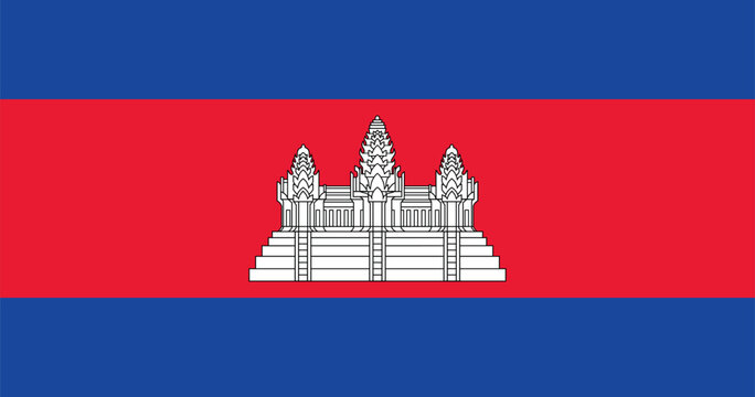 Cambodia Flag Illustration