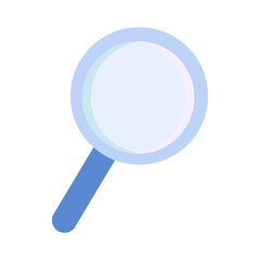 Magnifier icon. Research, explore, analysis, solution concept. Flat vector design isolated illustration.