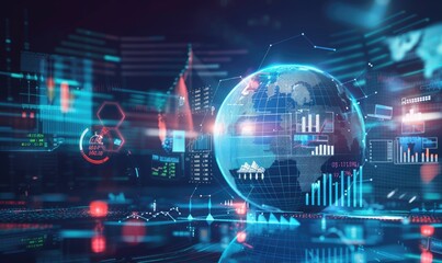 Obraz premium Glowing Social media icons on night panoramic city view of Bangkok, Asia. The concept of networking and establishing new connections between people and businesses. Double exposure