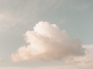 soft pastel sky with fluffy clouds natural cloudscape background.