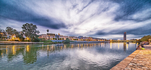 Guadalquivir River View, Sevilla, Andalucía, Spain, Europe