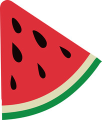 watermelon icon set vector on white background, watermelon icon