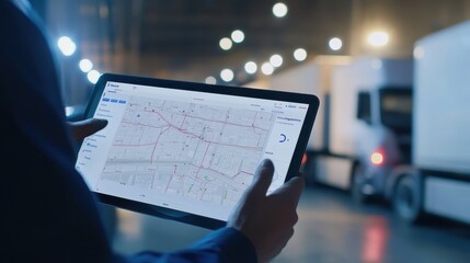 Transportation Management System (TMS) optimizing delivery routes