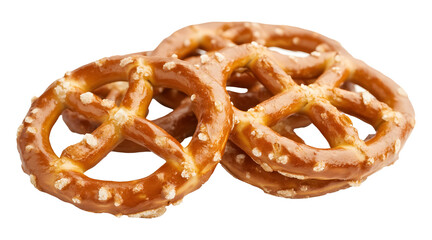 savory pretzel nibbles isolated on transparent background 
