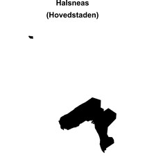 Halsneas municipality blank outline map