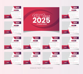 Happy new year 2025 calendar design