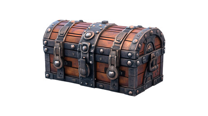 Obraz premium A sci-fi treasure chest, isolated on a white background