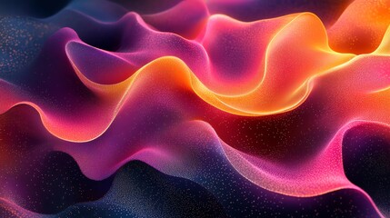 Obraz premium Abstract background with flowing, vibrant waves of pink, orange, and blue.
