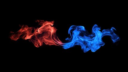 Abstract Flames of Red and Blue