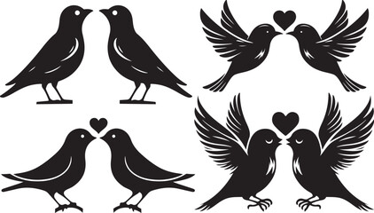 Happy Valentine Day cute bird vactor design.