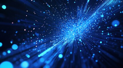Fototapeta premium Abstract Blue Light Burst