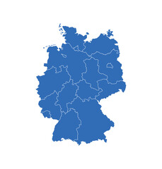 Germany Map vector icon. Minimalistic Colorful Map of Germany.
